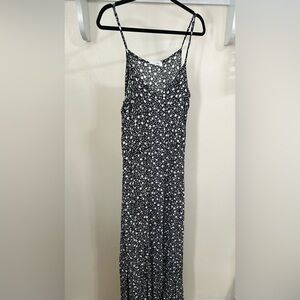Carly Jean Los Angeles Black and White Floral Maxi Dress